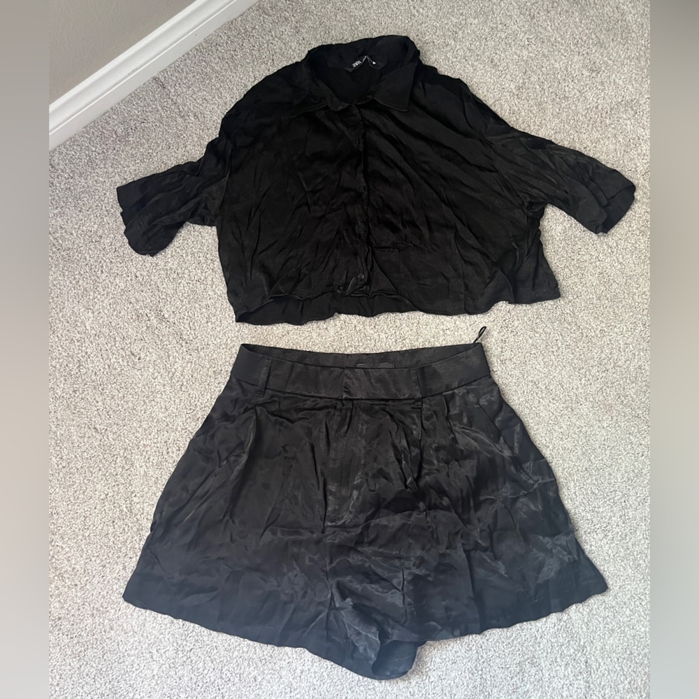 Zara linen short set